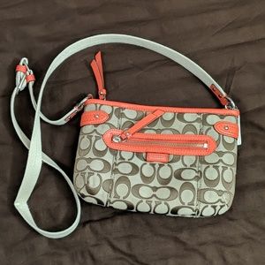 Coach orange crossbody bag